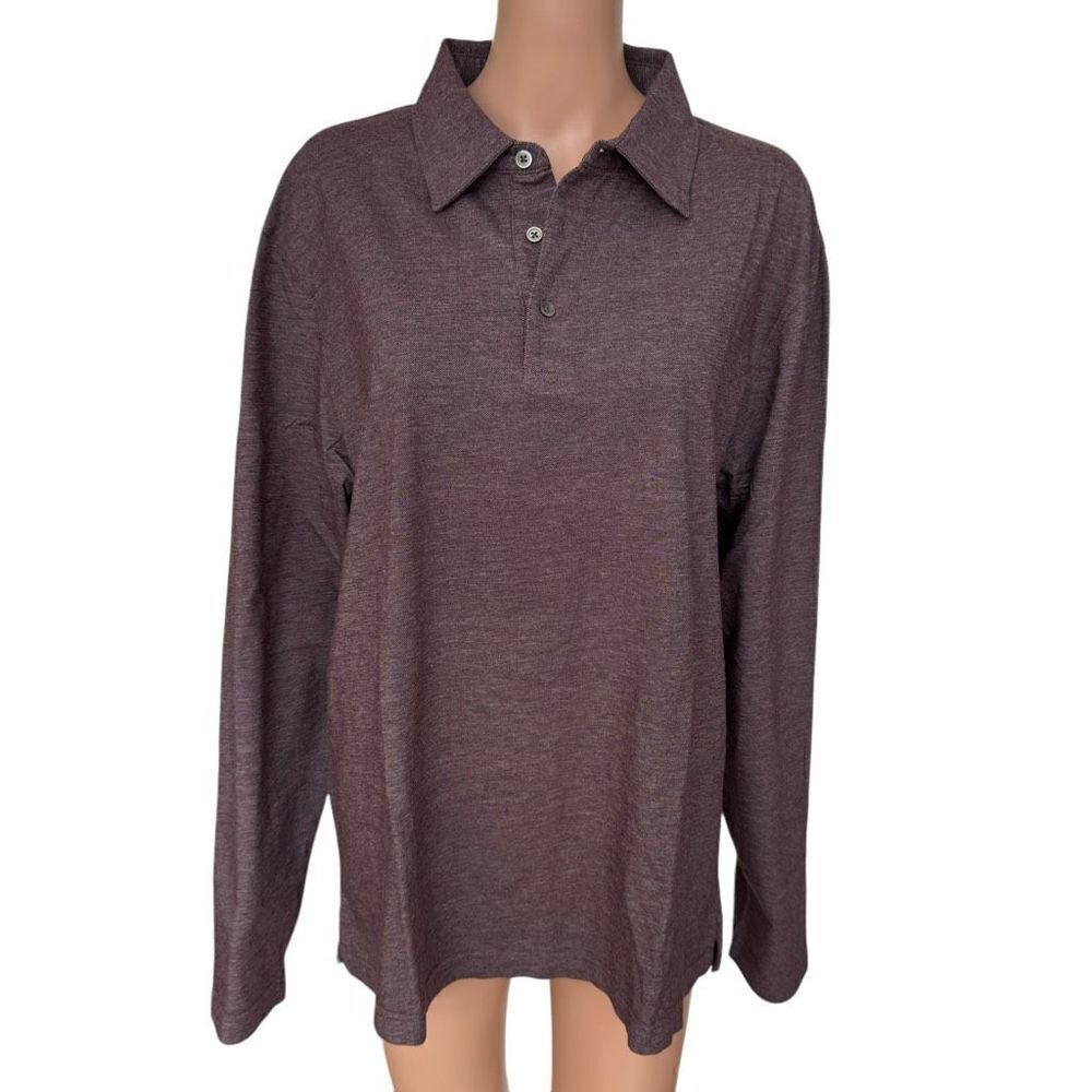 Jos. A. Banks signature collection 100% cotton polo long sleeve shirt size L